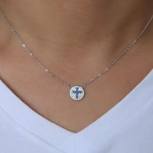 925 Sterling Silver c/z Cross Necklace